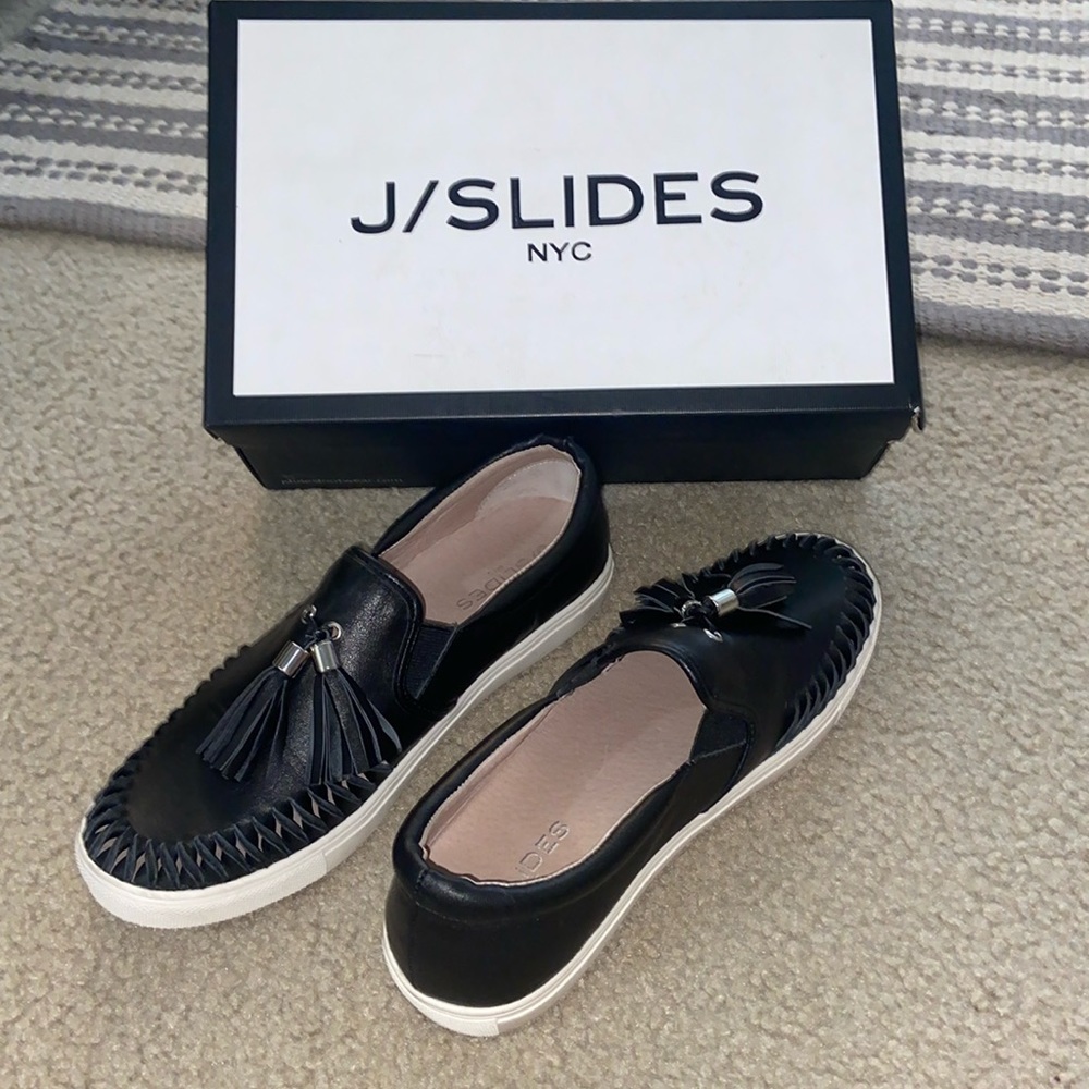 Black J Slides. Size 8 1/2